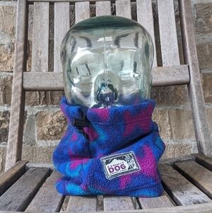 Vintage 80s Summit Dog Fleece Buff Blue Magenta Teal